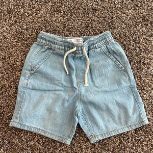 NWT!! Boys Zara 18-24 month light Wash Denim Drawstring Shorts